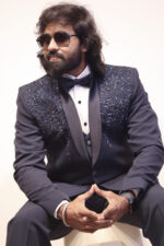 Royal Blue Embroidered Four Piece Suit Set