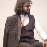 Black Embroidered Four Piece Suit