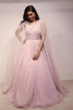 Baby Pink Beaded Ball Gown