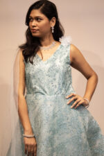 Ice Blue Shimmer Evening Gown - Image 4